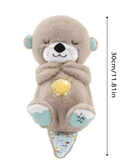 PELUCHE NUTRIA  RESPIRA EN CAJA y PILAS